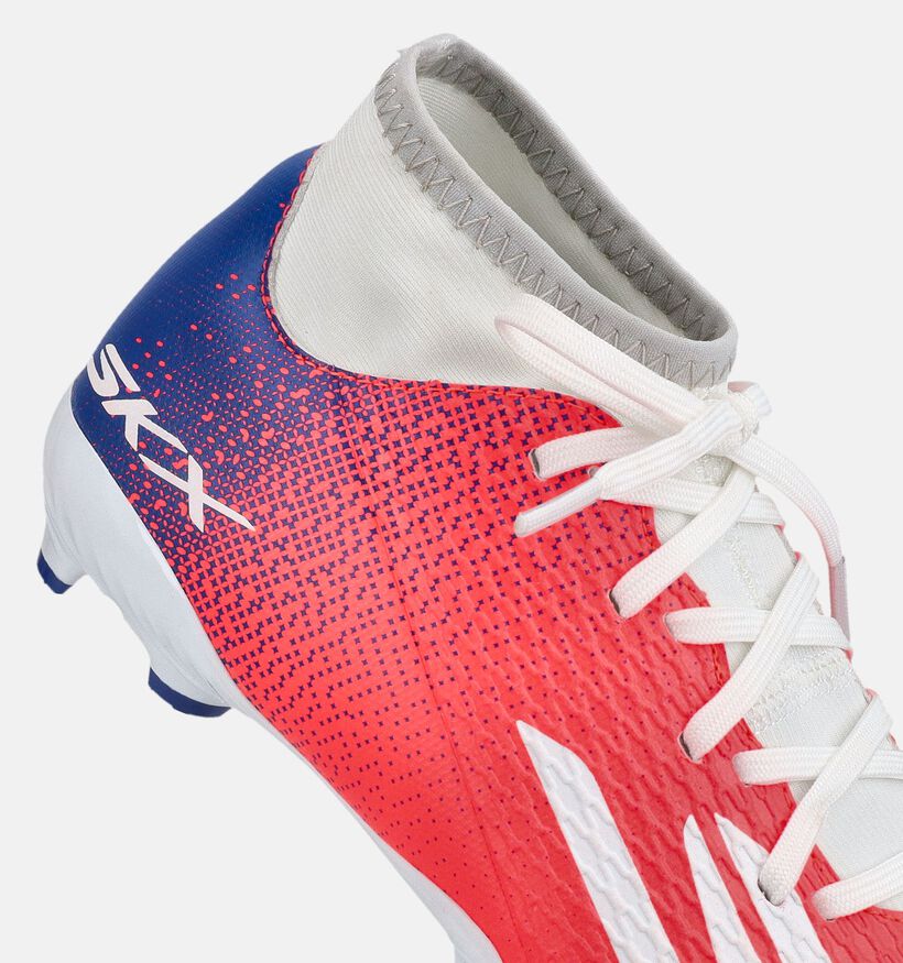 Skechers SKX 2 Rode/Blauwe Voetbalschoenen met Vaste Noppen voor jongens, meisjes (384144)