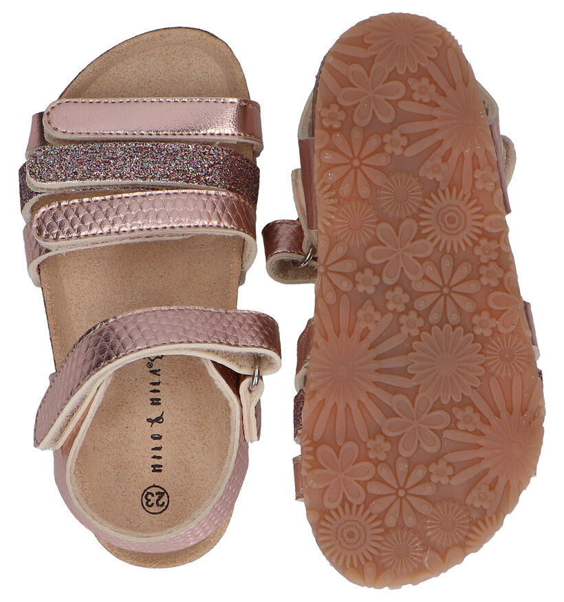 Milo & Mila Sandales en Or rose en simili cuir (287626)