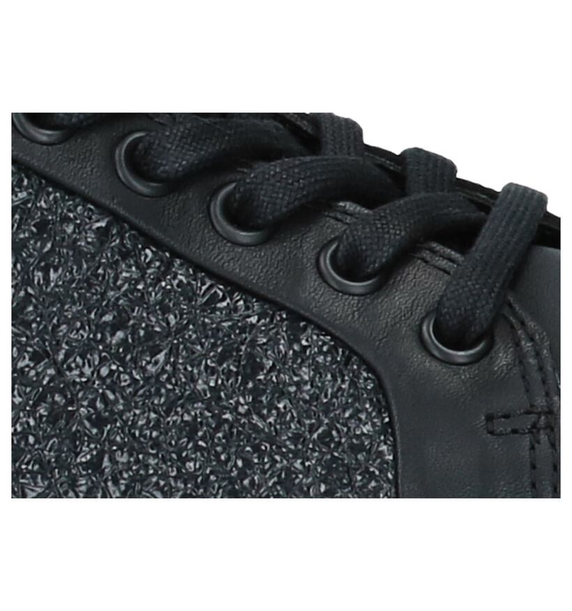 ECCO Soft 7 Zwarte Geklede Sneakers in leer (232075)