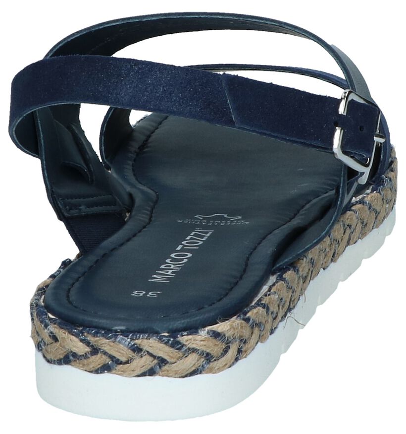 Donkerblauwe Sandalen Marco Tozzi in leer (243034)