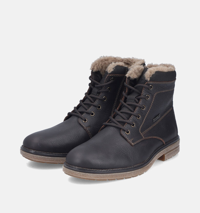 Rieker Boots &agrave; lacets en Marron pour hommes (379831) - pour semelles orthop&eacute;diques