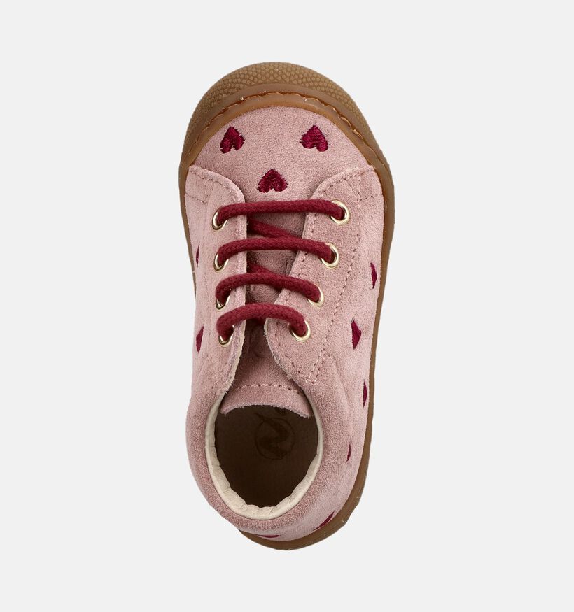 Naturino Cocoon Roze hartjes Boots met Veter voor meisjes (380191) - geschikt voor steunzolen