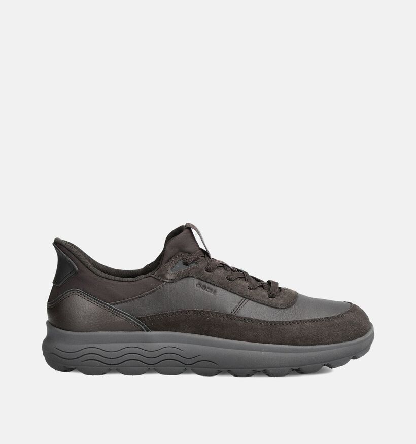 Geox Spherica Plus Donkerbruine Sneakers voor heren (360118) - geschikt voor steunzolen