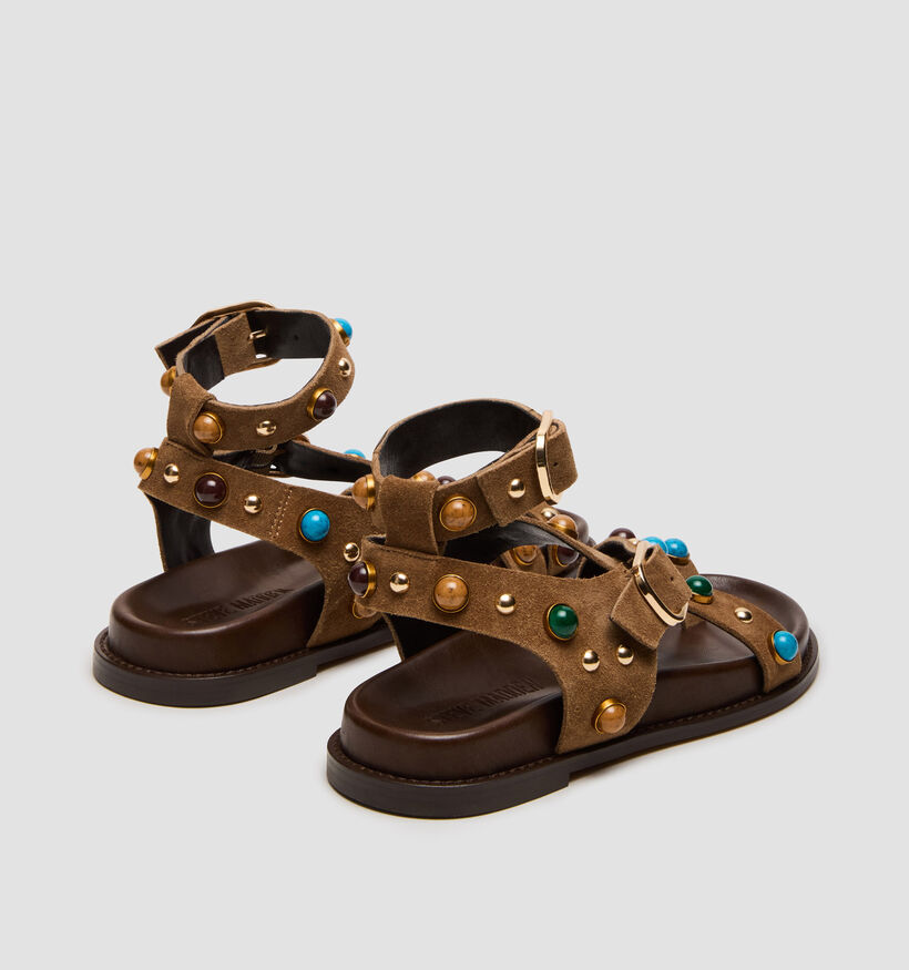 Steve Madden Linear Sandales plates en Violet pour femmes (372103)