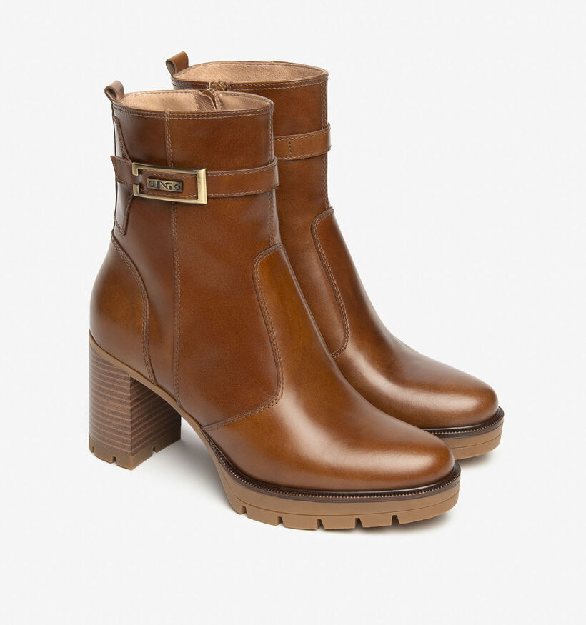 NeroGiardini Cognac Korte Laarzen voor dames (363913)