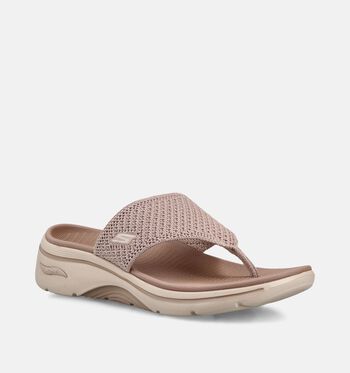 Skechers Arch Fit Nu-pieds Noir/Taupe