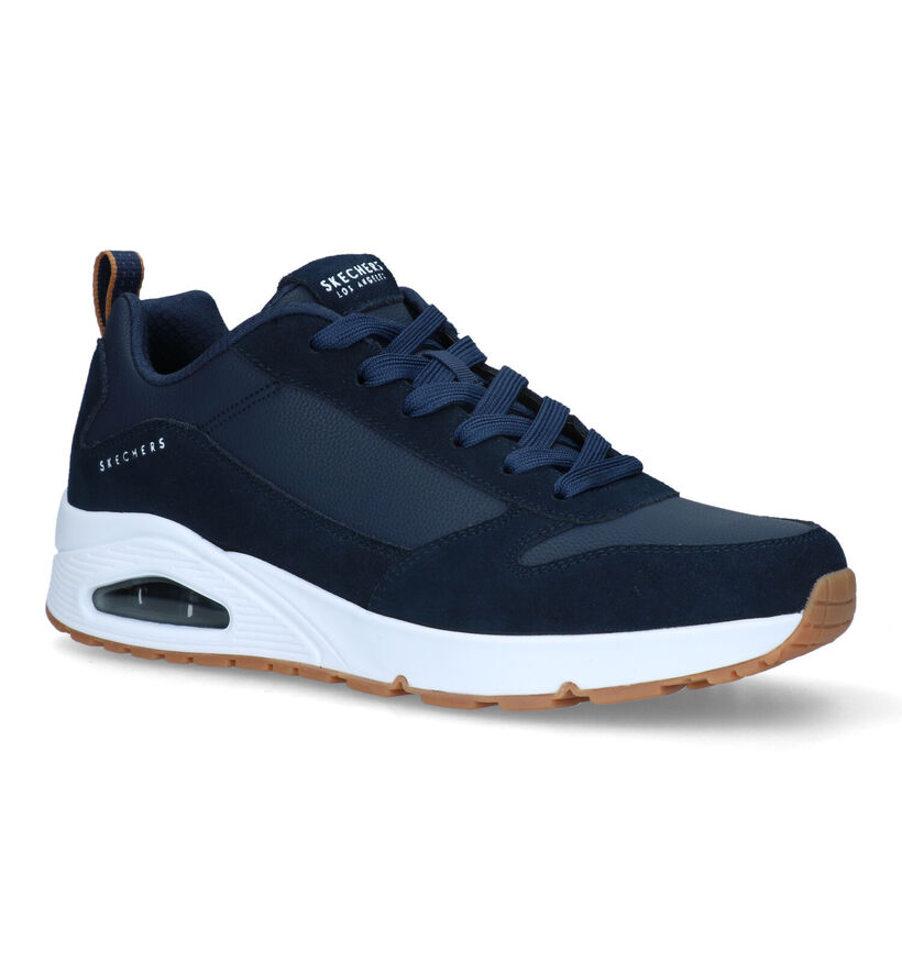 Skechers Uno Stacre Blauwe Sneakers voor heren (326194)