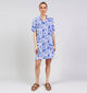 Pieces Saylor Blue Tile Robe chemise en Bleu/Blanc pour femmes (367085)