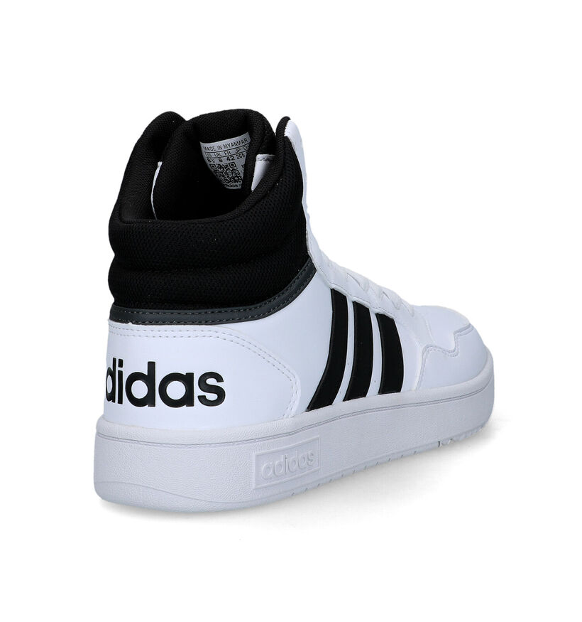 adidas Hoops 3.0 Zwarte Sneakers in kunstleer (316565)