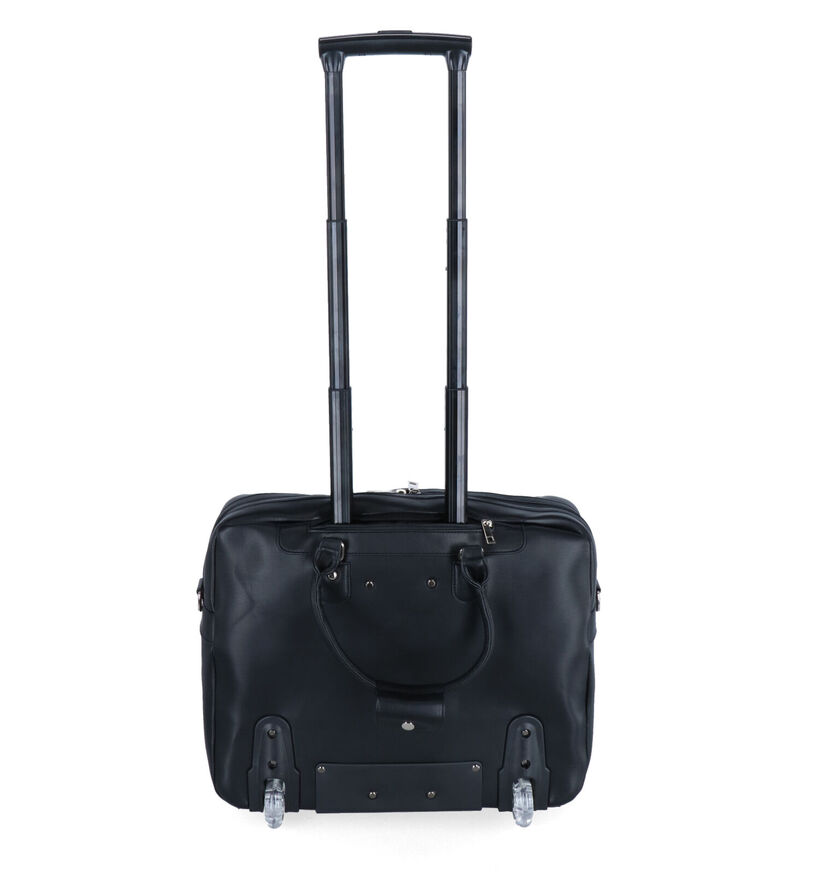 Olivia Lauren Zebra Sac à roulettes en Noir en simili cuir (333971)