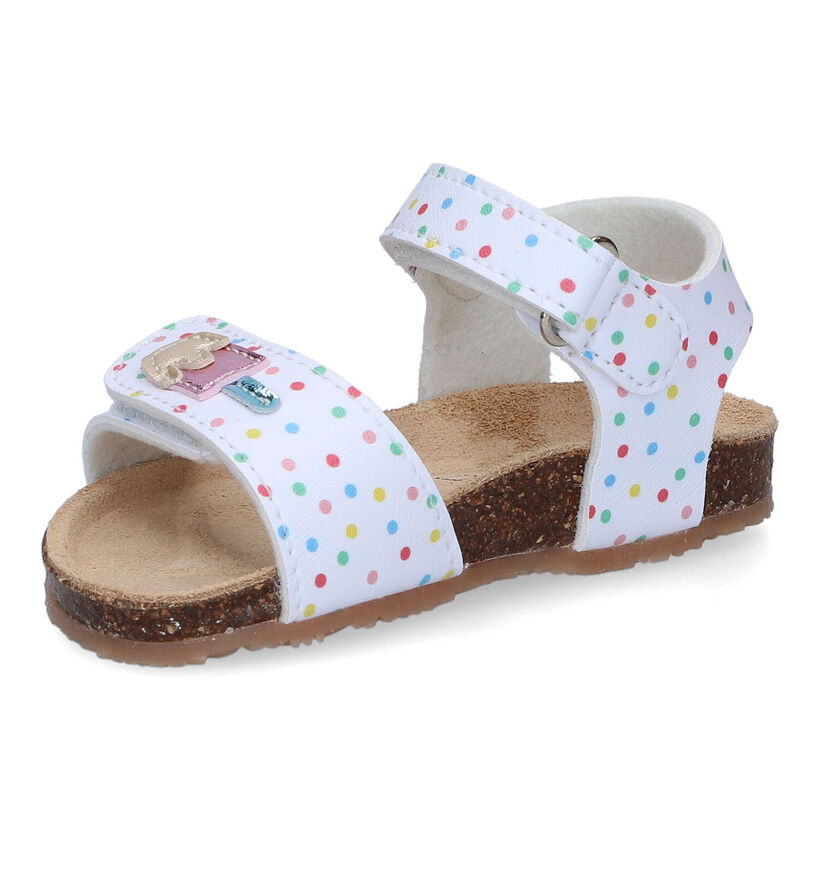 Milo & Mila Sandales en Blanc en simili cuir (309016)