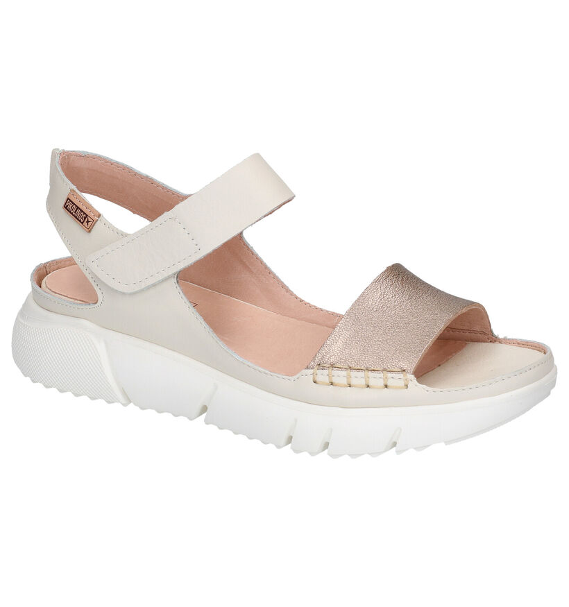 Pikolinos Petra Ecru Sandalen in leer (272428)