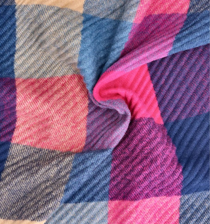 Via Limone Blauwe/Roze Sjaal voor dames, meisjes (367377)