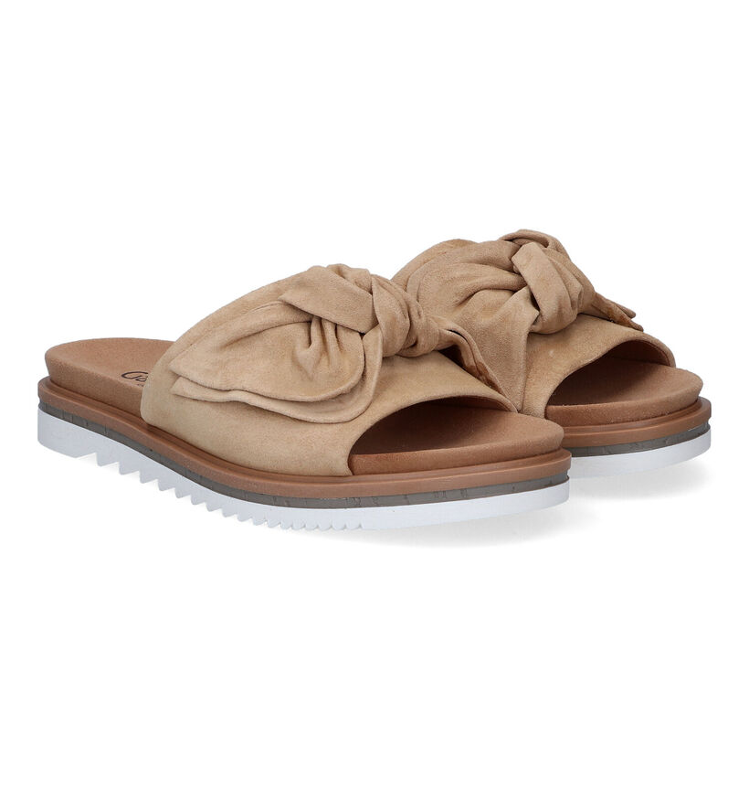 Gabor Beige Slippers in daim (306162)