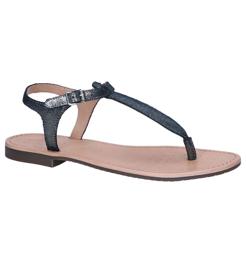 Zwarte Sandalen Geox Sozy in leer (237489)