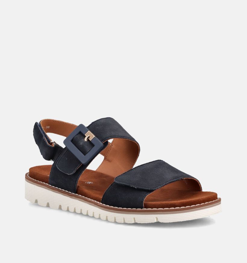 Ara Kent Sport S Sandales plates en Bleu fonc&eacute; pour femmes (370839)