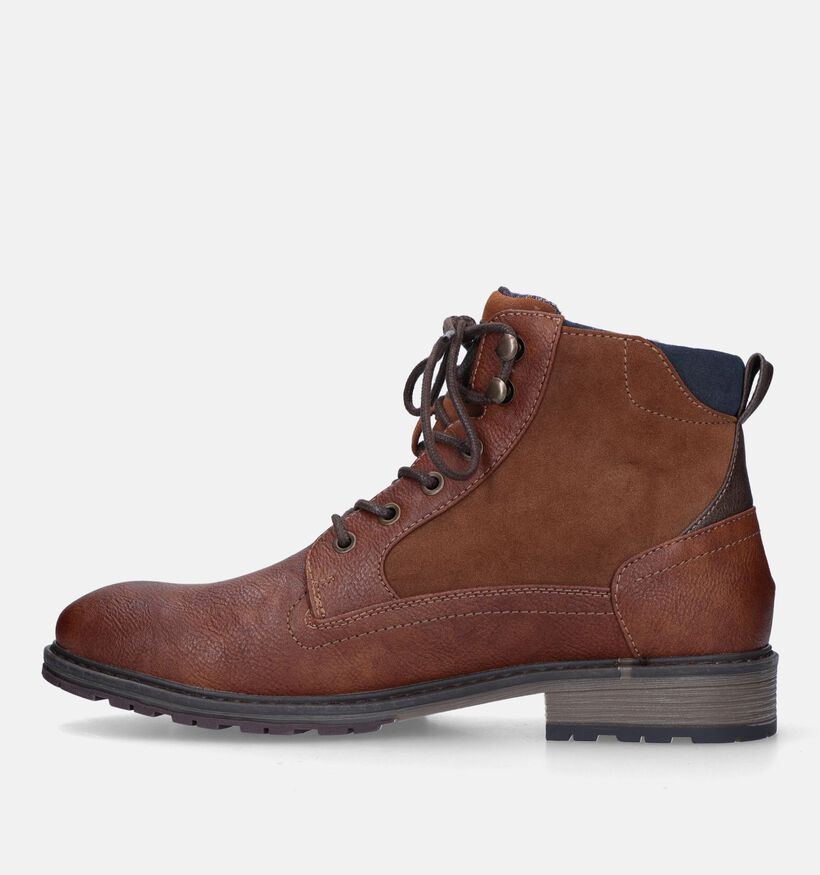 Mustang Boots à lacets en Cognac pour hommes (329588)