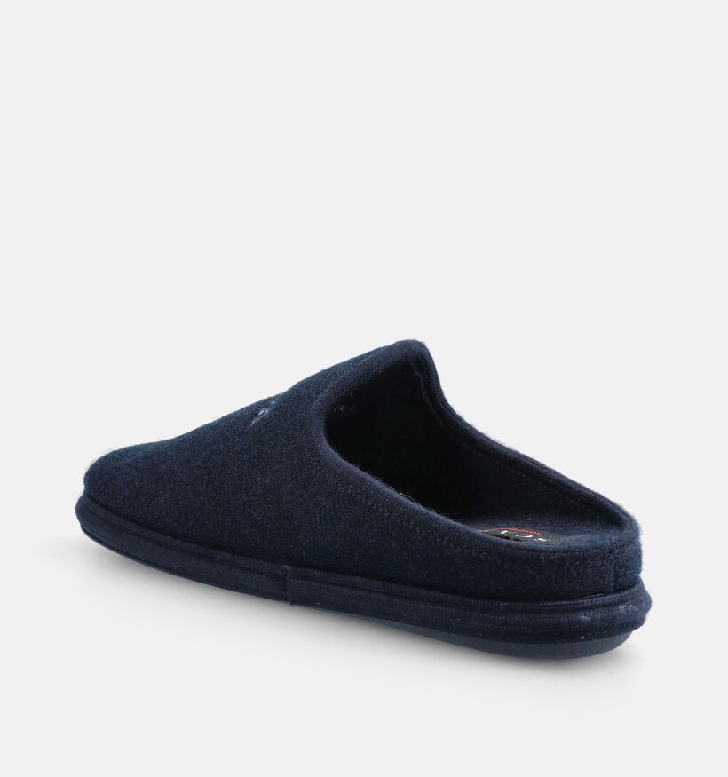 Scapa Pantoufles ouvertes en Bleu fonc&eacute; pour hommes (381024) - pour semelles orthop&eacute;diques