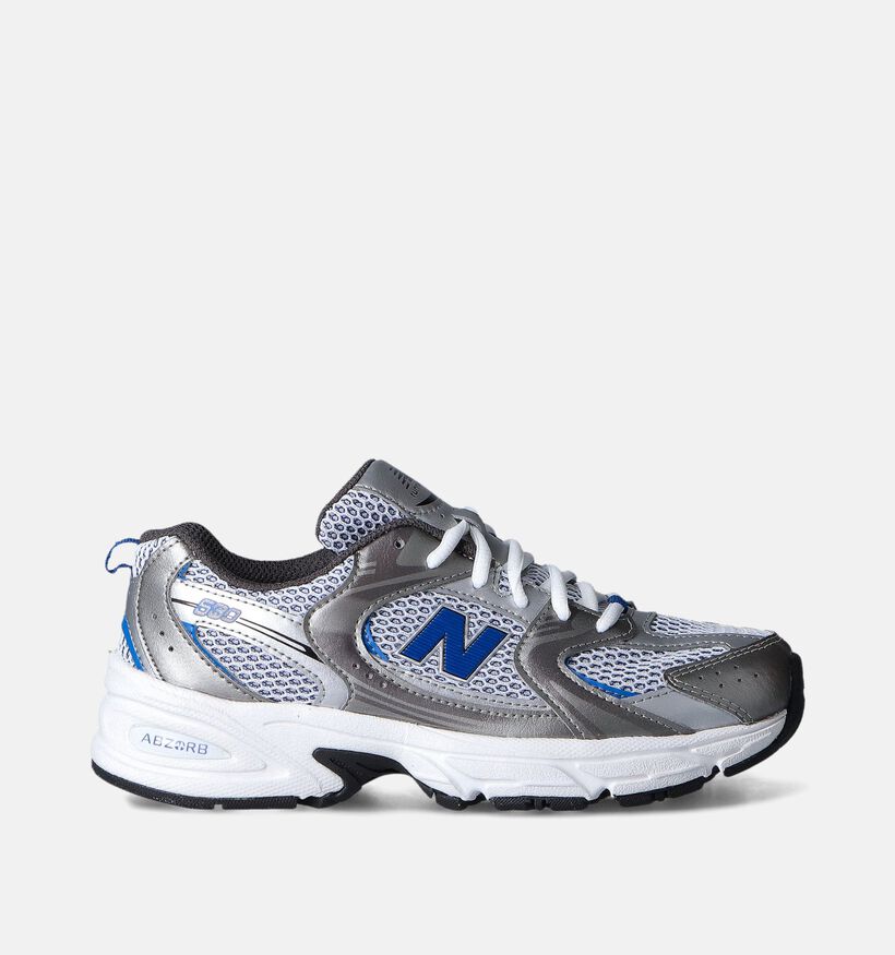 New Balance GR 530 Baskets en Argent pour filles, garçons (350580) - pour semelles orthopédiques