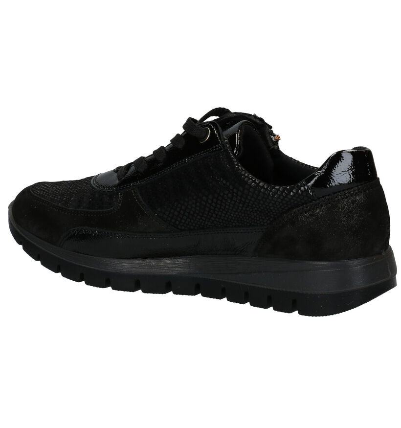 Hush Puppies Itou Zwarte Veterschoenen in lak (292697)