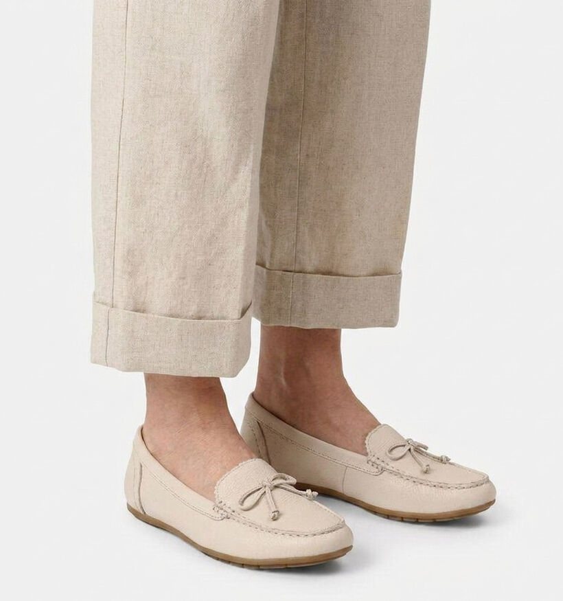 Clarks Elliotte Sail Ecru Mocassins voor dames (370564) - geschikt voor steunzolen