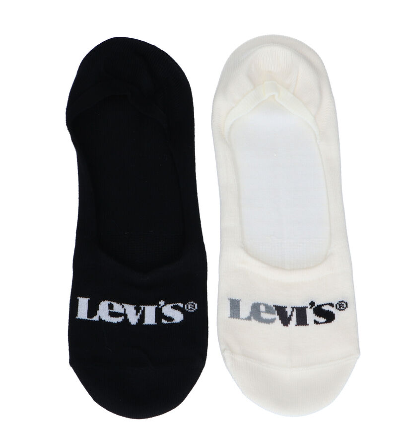 Levi's Chaussettes bassen en Noir/Ecru - 2 Paires (290706)
