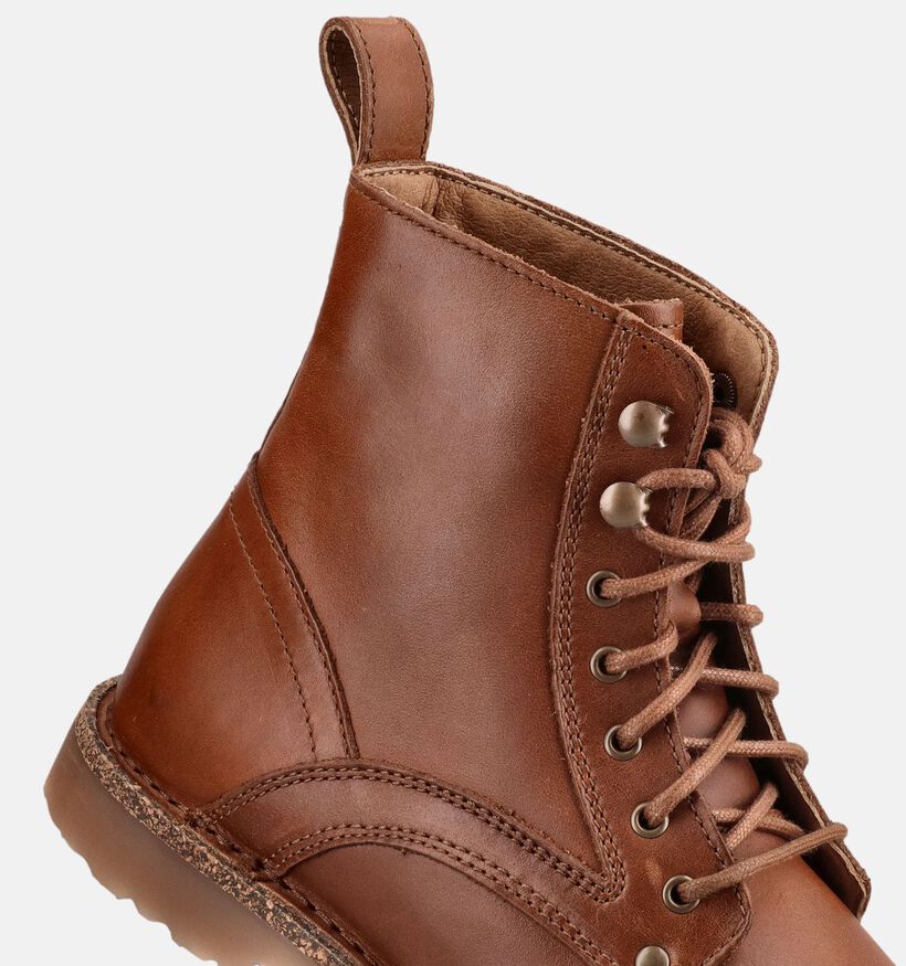 Birkenstock Bryson Cognac Veterboots voor dames (376072) - geschikt voor steunzolen
