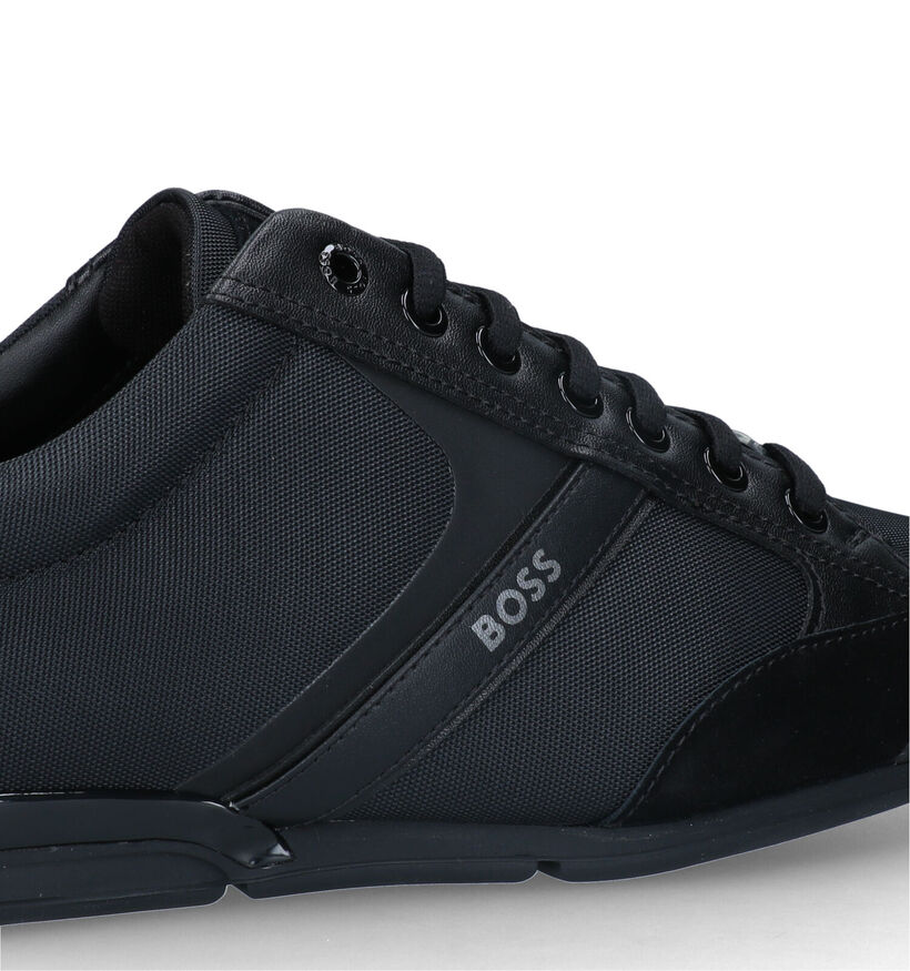 BOSS Saturn Low Zwarte Veterschoenen voor heren (332872) - geschikt voor steunzolen