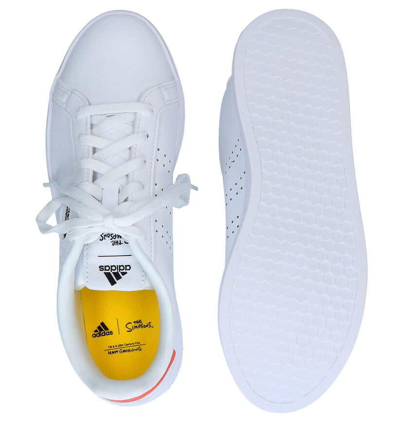 adidas The Simpsons Courtpoint Base Witte Sneakers in kunstleer (293424)