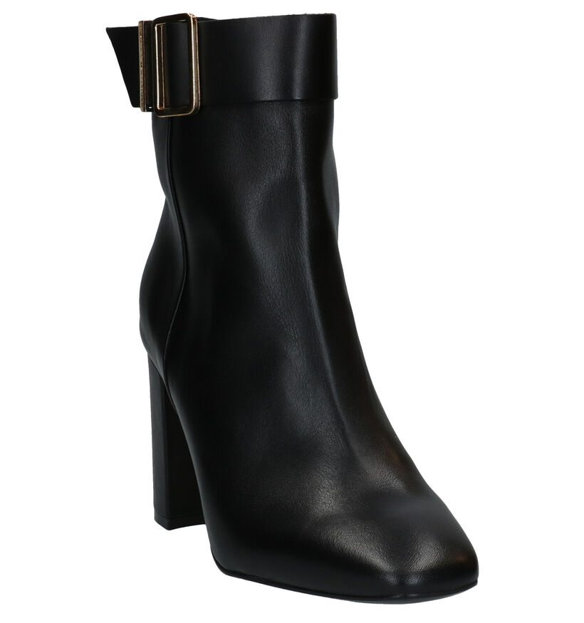 Tommy Hilfiger Basic Square Toe Bottillons en Noir en cuir (279982)
