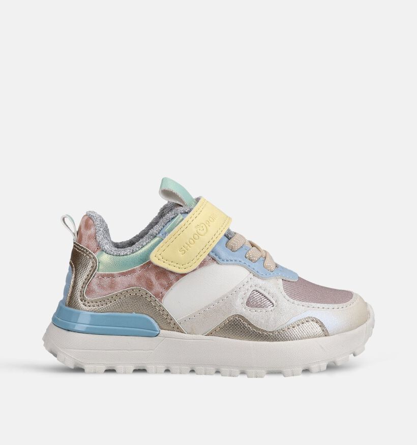 Shoo Pom Joggy Scratch Witte/Colorblock Sneakers voor meisjes (370968) - geschikt voor steunzolen