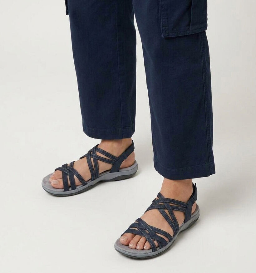 Skechers Reggae Slim Summer Getaway Donkerblauwe Sandalen voor dames (371267)