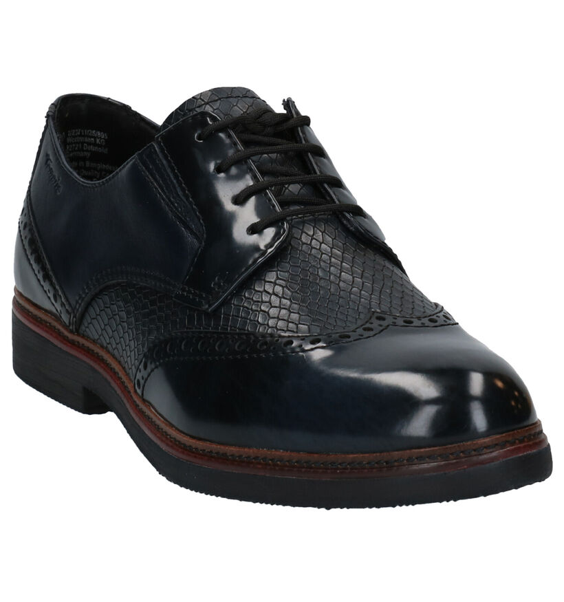 Tamaris TOUCH it Blauwe Veterschoenen in kunstleer (280748)