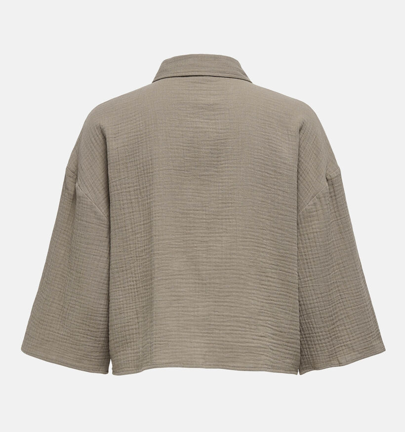 JDY Theis Life Cropped Chemise en Marron pour femmes (370062)