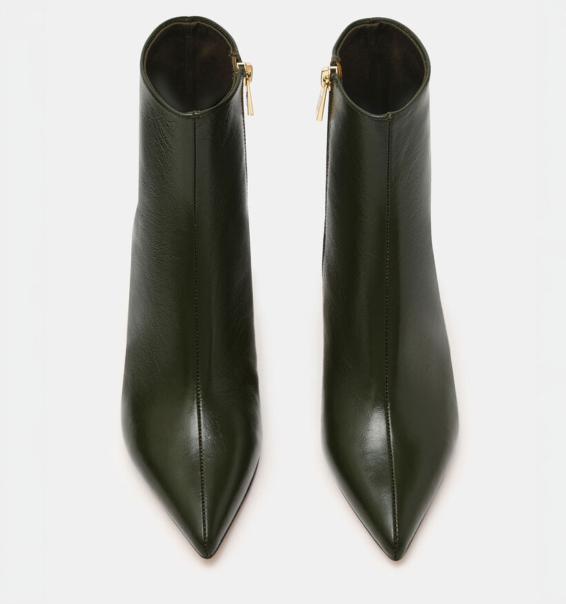 Steve Madden Lulah Donkergroene Enkellaarzen met Hak voor dames (381822)