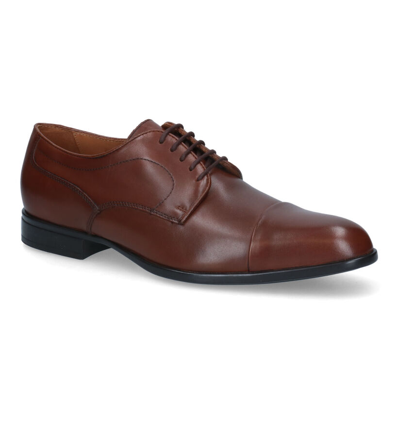 Geox Iacopo Chaussures habillées en Cognac en cuir (315644)