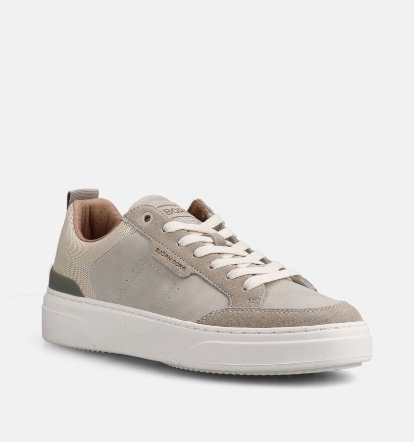 Bj&ouml;rn Borg Baskets basses en Beige pour hommes (369026) - pour semelles orthop&eacute;diques