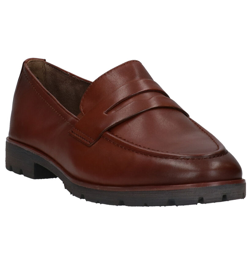 Jana Cognac Loafers in leer (280897)