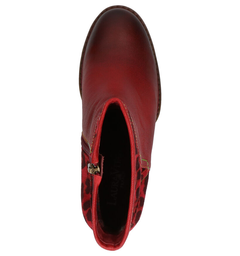 Laura Vita Geceko Bottillons en Rouge en cuir (261499)