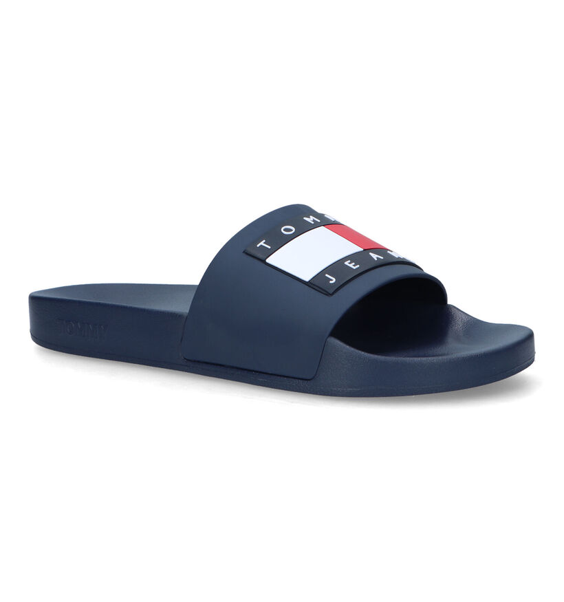 TH Tommy Jeans Pool Slide Blauwe Badslippers voor heren (336718)