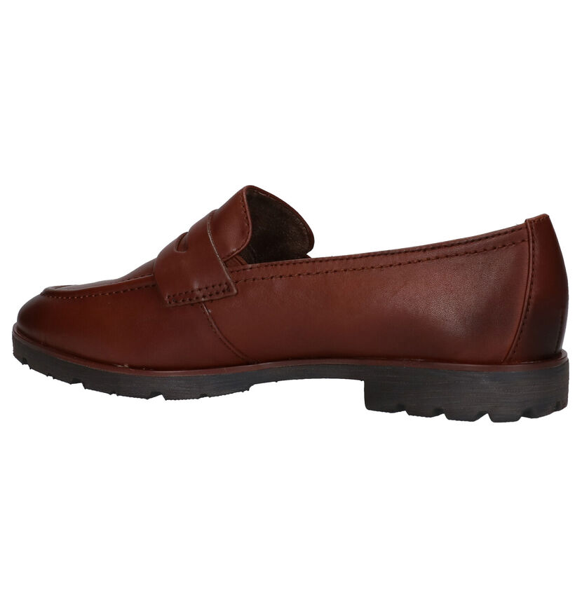 Jana Cognac Loafers in leer (280897)