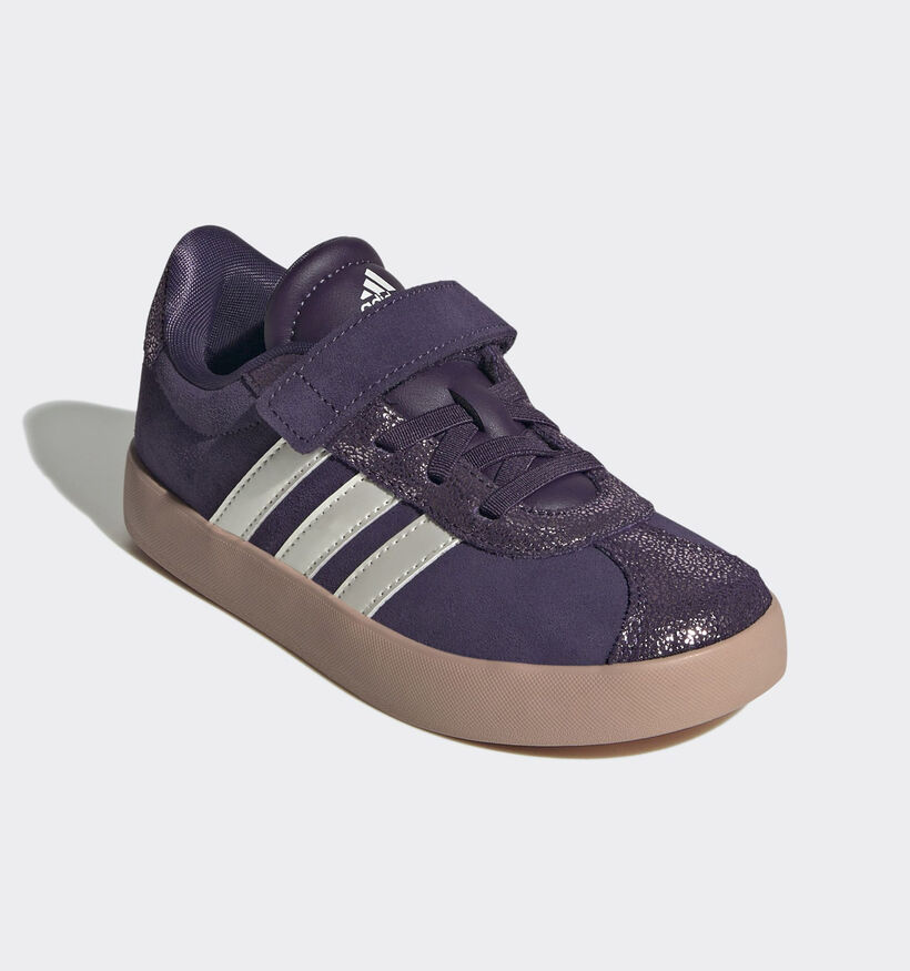 adidas VL Court Witte Sneakers adidas VL Court 3.0 Paarse Sneakers voor meisjes (365353) - geschikt voor steunzolen