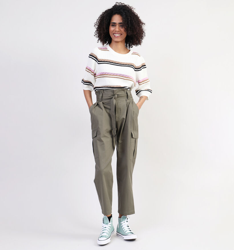 Vila Selma Kaki Cargo Cropped broek voor dames (337641)