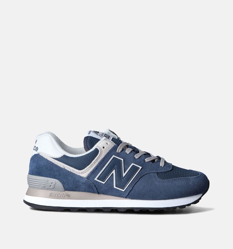 New Balance ML 574 Baskets basses en Bleu pour hommes (358623) - pour semelles orthopédiques
