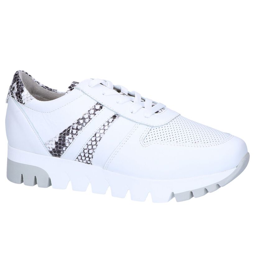 Witte Veterschoenen Tamaris in leer (256073)