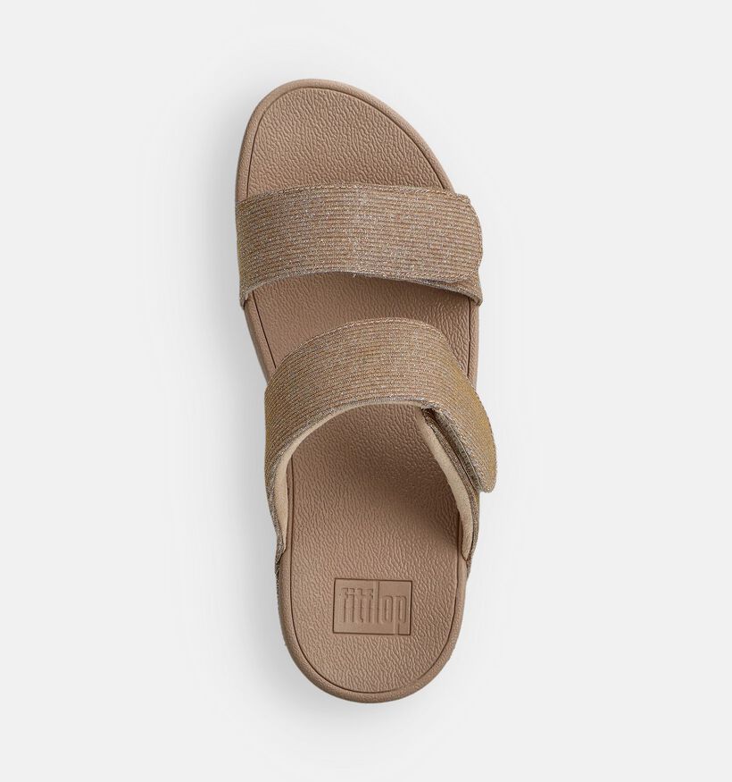 FitFlop Lulu Adjustable Shimmerlux Zwarte Slippers FitFlop Lulu Adjustable Shimmerlux Bronzen Slippers voor dames (372336)