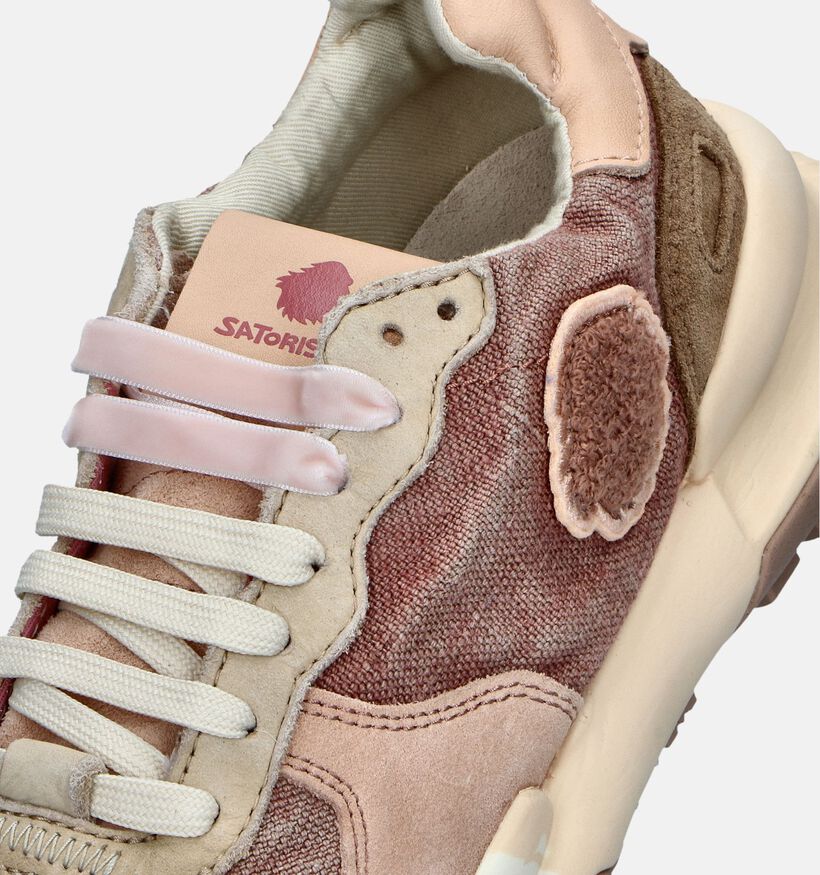 Satorisan Charona Linen Roze Sneakers voor dames (356721) - geschikt voor steunzolen