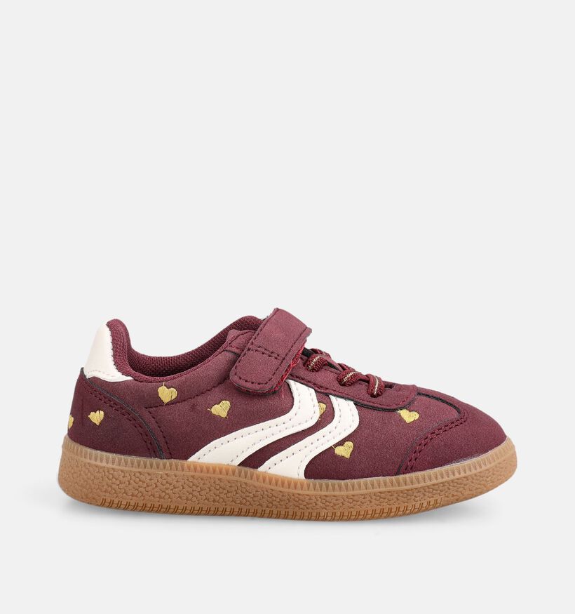 Milo & Mila Bordeaux Sneakers met Hartjes voor meisjes (378970)