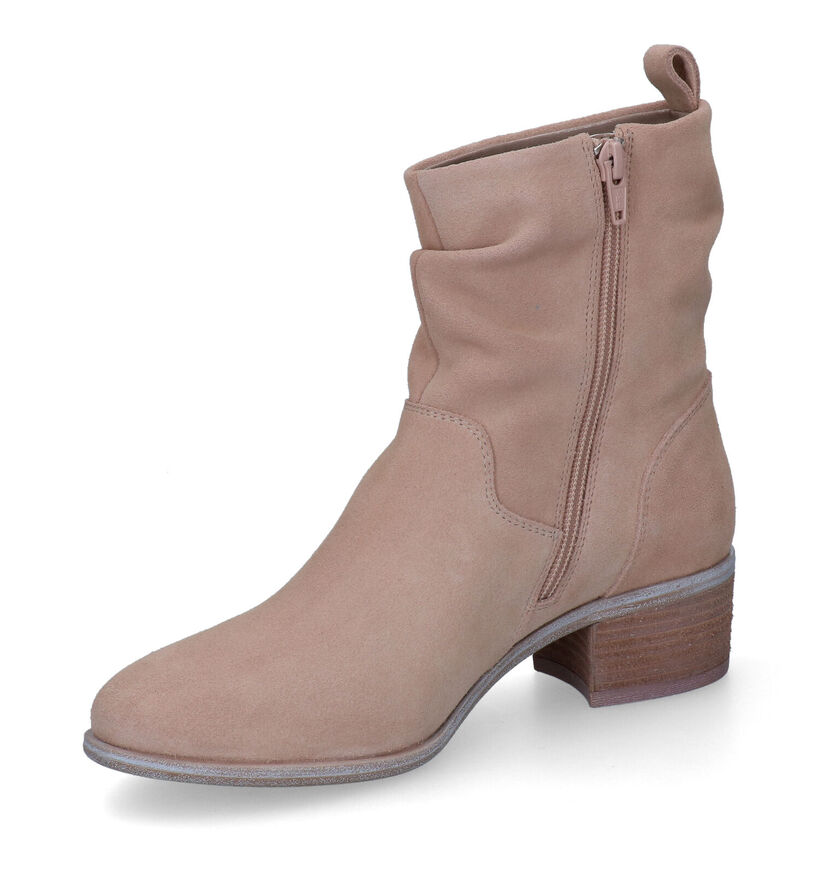 SPM Miriam Beige Enkellaarzen in nubuck (305361)