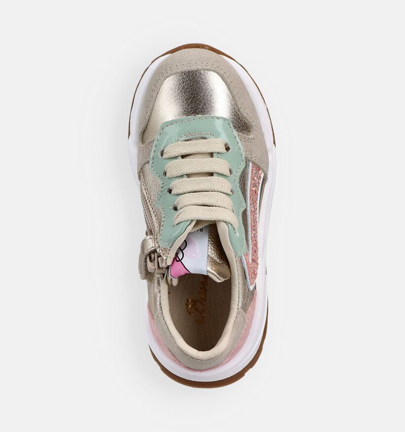 Bana & Co Gouden Lage Sneakers voor meisjes (372123) - geschikt voor steunzolen